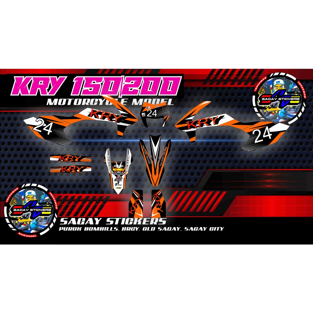 KRY 150/200 LAMINATED DECALS FREE RIM STICKERS Shopee Philippines