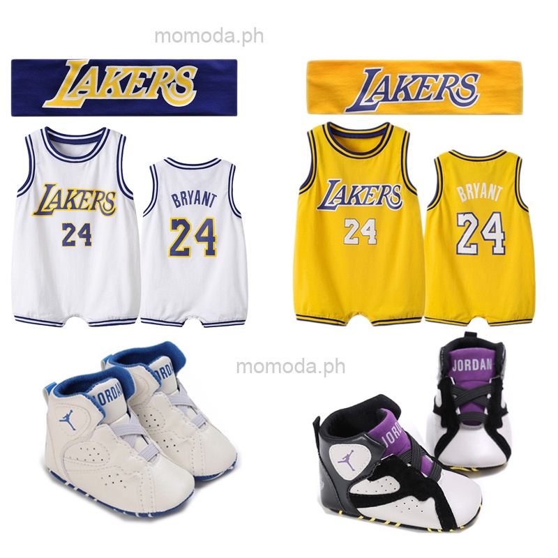 Newborn NBA Basketball Jersey for Baby Boy Lakers Romper JD Infant Shoes Headband Onesie Toddler Terno girl Jumpsuit Shopee Philippines