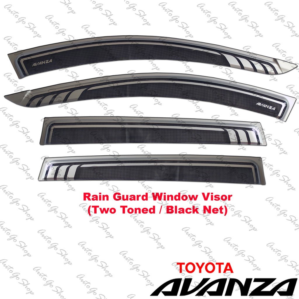 Toyota Avanza 2012-2021 Rain Guard Window Visor (Two Toned / Black Net ...