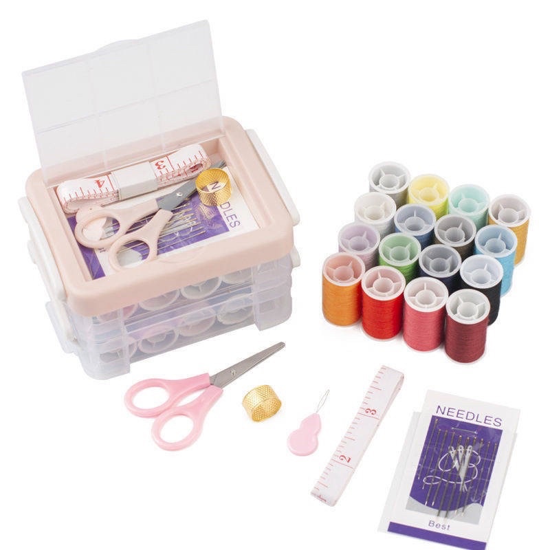 30-pcs sewing box set household sewing sewing kit portable large three ...