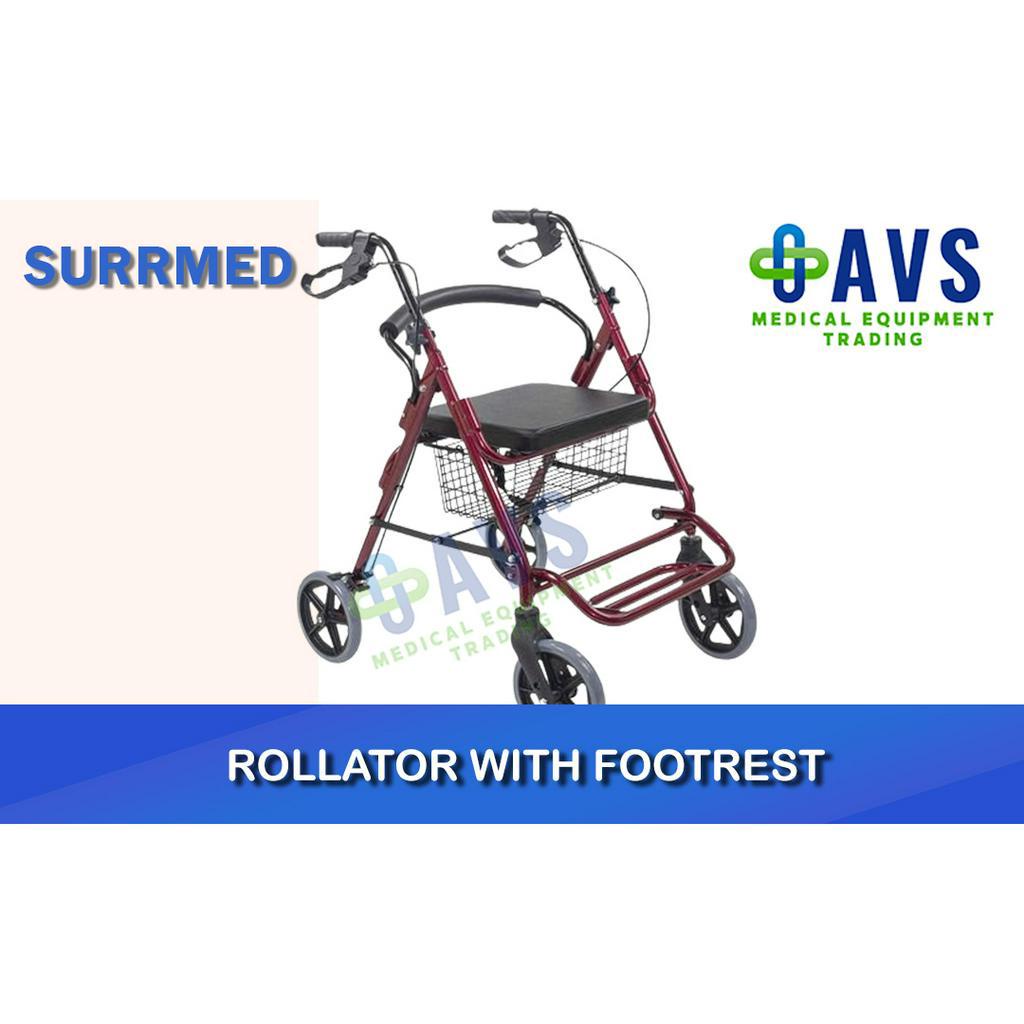 SURRMED ROLLATOR WITH FOOTREST Shopee Philippines