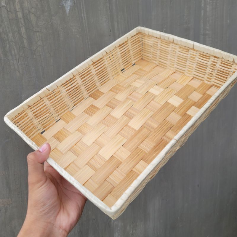 Native buri basket tray 14x10x3 inch | Shopee Philippines