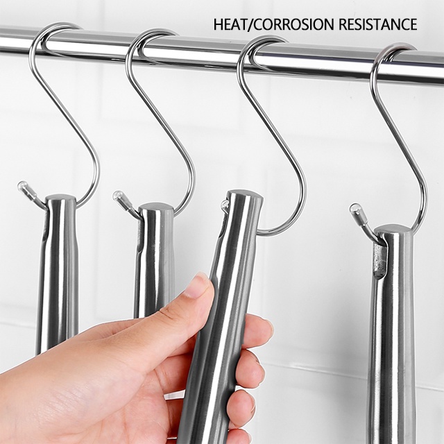4Pcs Stainless Steel S Hooks For Kitchen, Spoon, Pot Utensil, Hangers