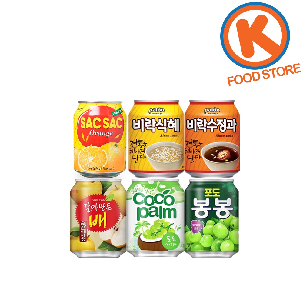 Korean Juice Can 238ml Korean Foods Korean Products Drinks Shopee