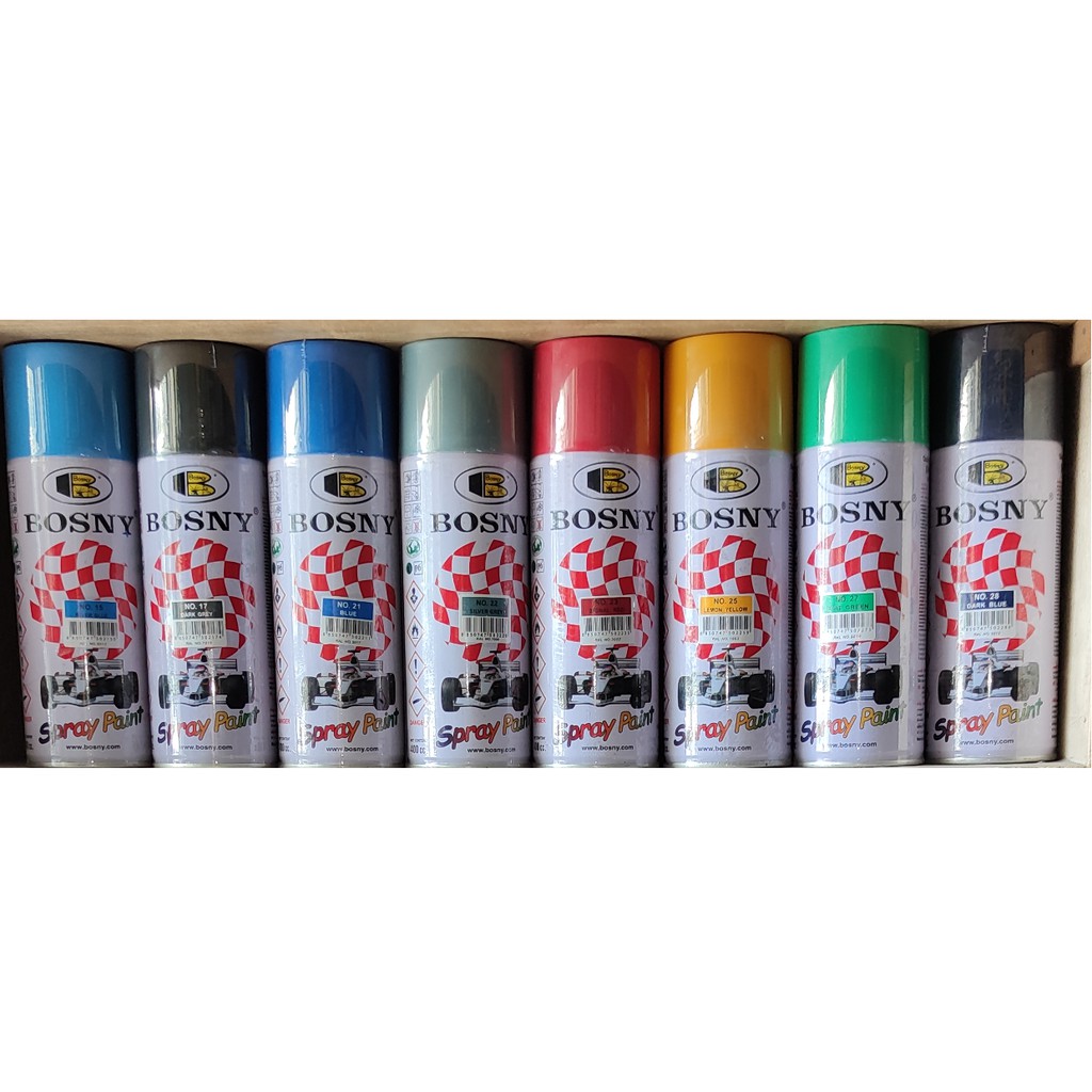 Bosny Acrylic Spray Paint Quick Dry & Hi Gloss 15 To 28 Regular (Sold Per Piece) Shopee