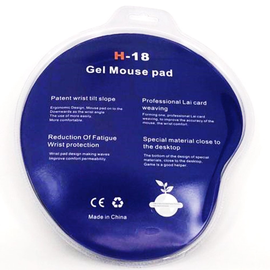 Mouse pad with ergonomic wrist rest Silicon gel H18 Sponge Comfortable ...