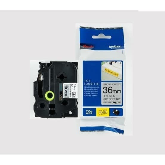 Brother Color Label Tape TZe-SM961 Black on Matte Silver 36mm | Shopee ...