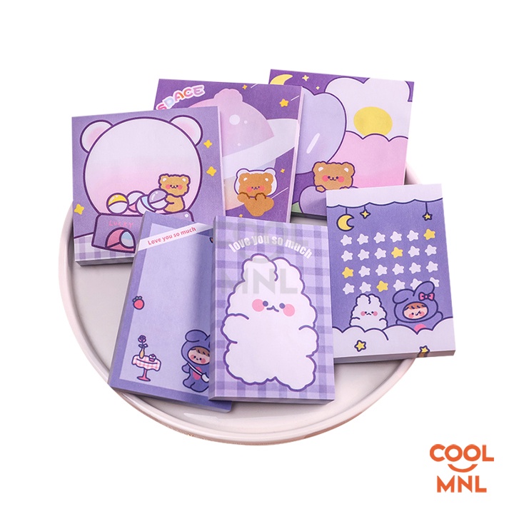 Cartoon Pattern Sticky Note Creative Cute Notepad Student Message ...