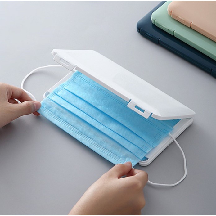{OS}Mask Storage Box Portable Masks Storage Case Facemask Keeper ...