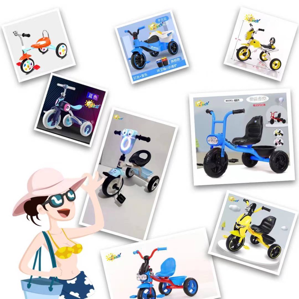 NO.1 Children's tricycle bicycle 15 years old children's toy light