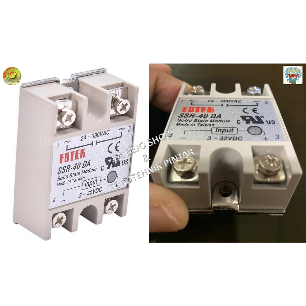 Ssr-40da SSR-40 40 DA Solid State 40 ampere arduino uno | Shopee ...