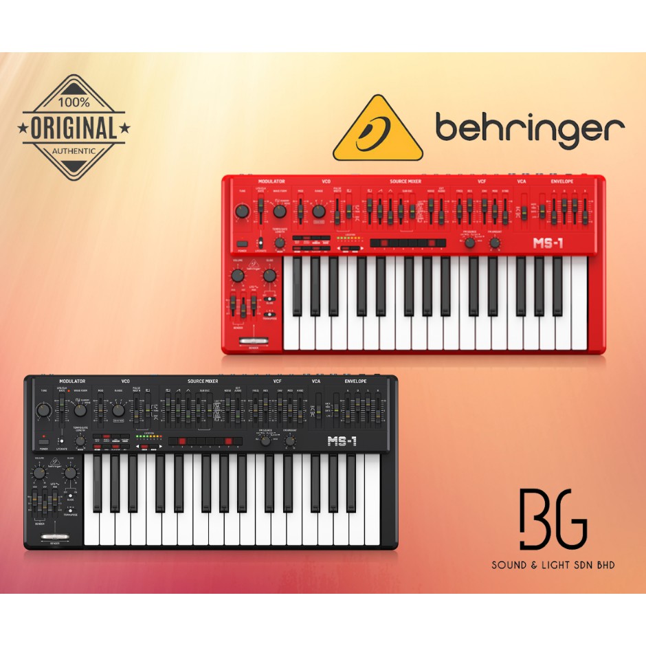 Behringer MS1BK Analog Synthesizer with Handgrip Black (MS1 / MS1) MS1RD Shopee Philippines