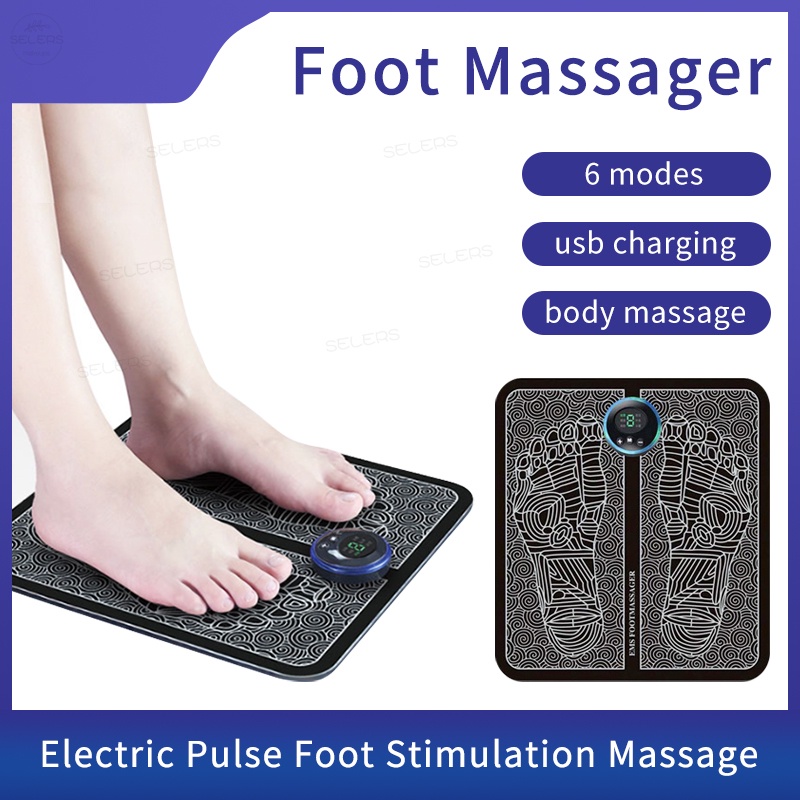 Electric Foot Massager EMS Acupuncture Stimulator Massage Pad Deep ...