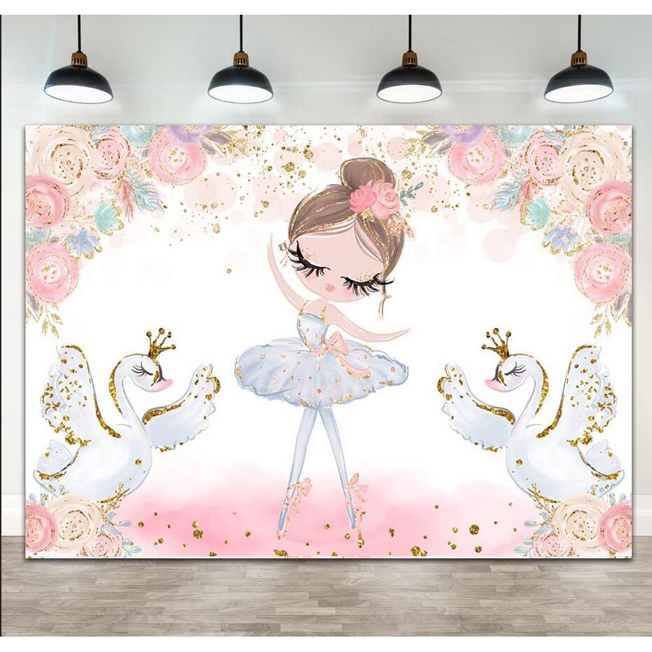 Ballet Backdrop for Girls Ballerina Baby Shower Photography Background ...