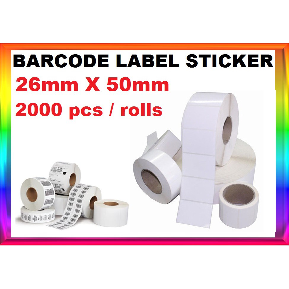 Blank Barcode Label Sticker 50mm x 26mm (2000pcs/roll) | Shopee Philippines