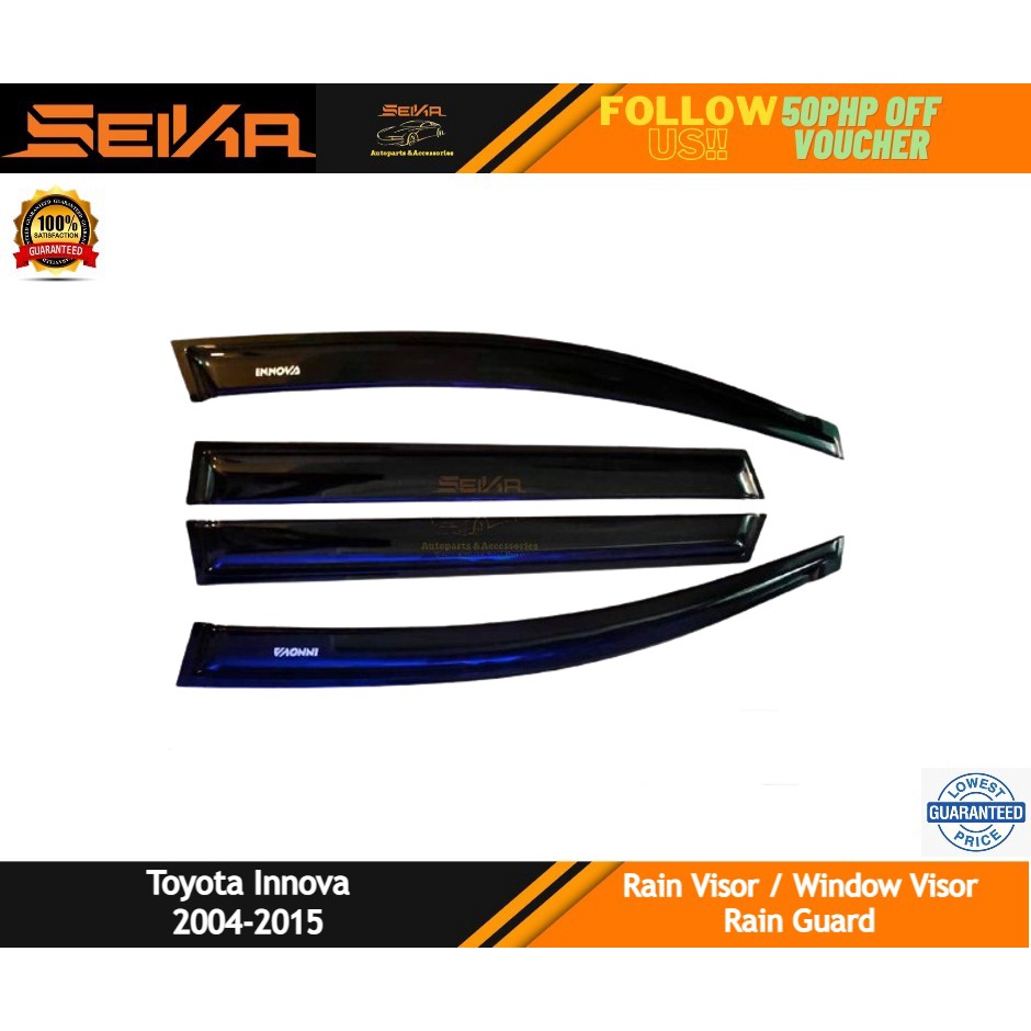 Toyota Innova Rain Visor Rain Guard Window Visor 2005-2015 | Shopee ...