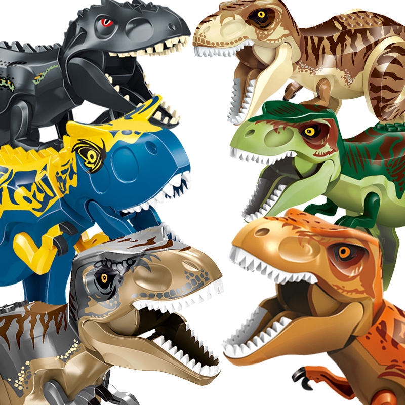 Building Block Dinosaur Jurassic Tyrannosaurus Rex World 2 DIY Assembly ...