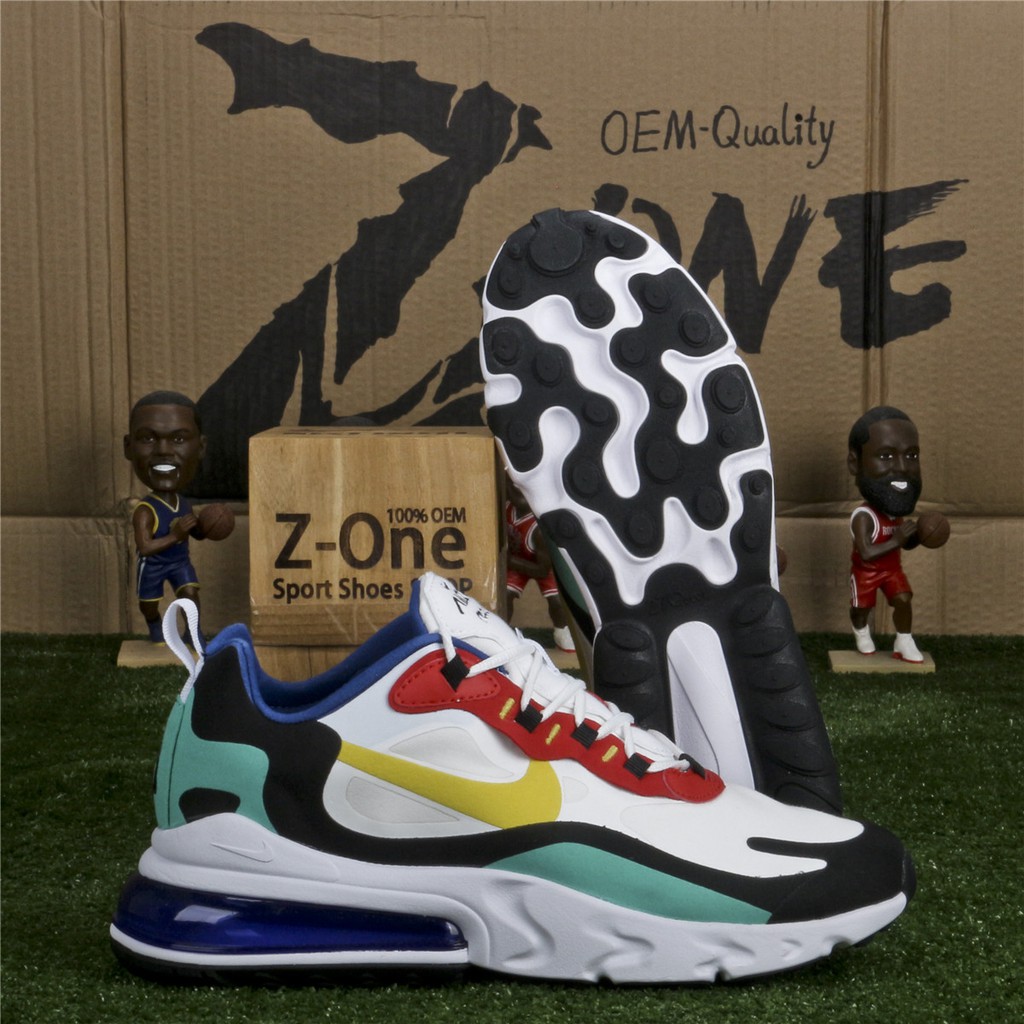 Nike AIR MAX 270 REACT Running Shoes for women Men White Blue