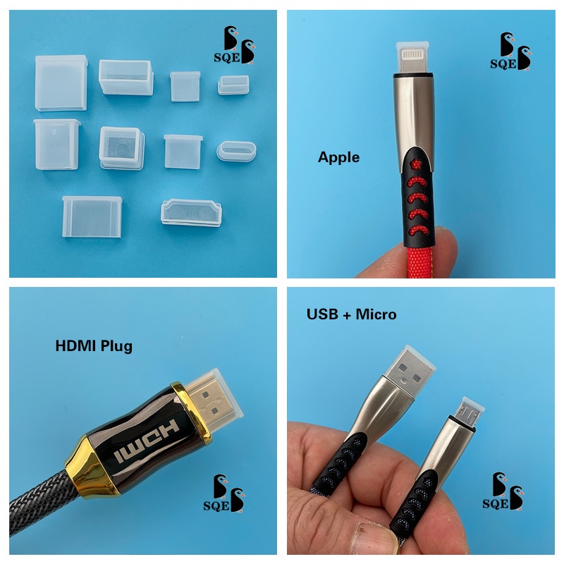 5PCS/10PCS [Pure PE Upgraded Version] USB Cable Plug Anti-Dust ...