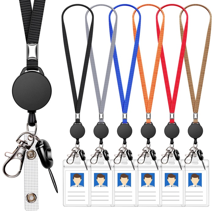 Colorful Lanyard Retractable Badge Lanyard And Id Badge Holder 