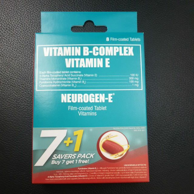 Neurogen E ( Vitamin B Complex Plus Vitamin E) Shopee Philippines