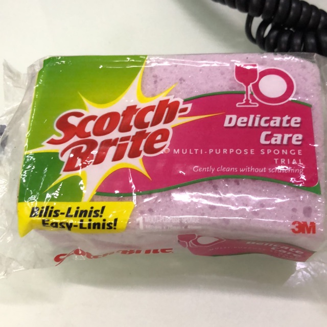 3M Scotch brite foam delicate care sponge Trial 1 piece 7cm x 10 cm ...