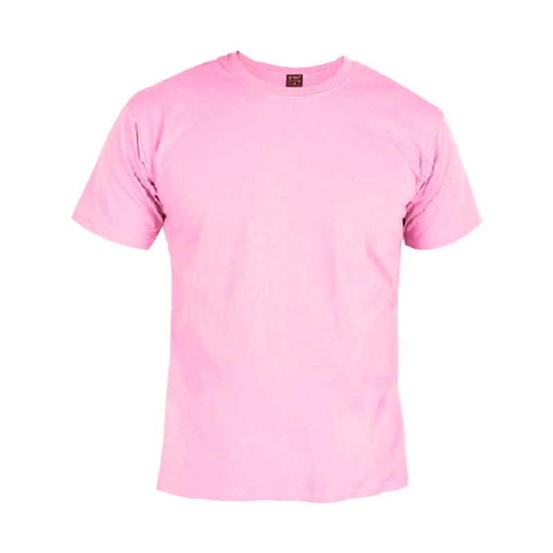 I-Tech Polycotton Round Neck Plain T-Shirt Unisex Pink Minimum of 6 PCS