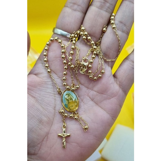 10k gold 2024 rosary necklace