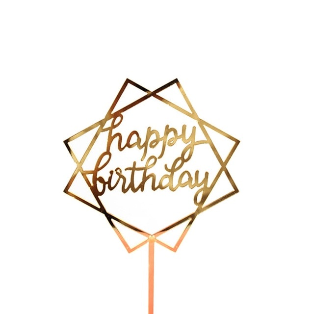 Cake Topper Happy Birthday Topper Acrylic Cake Topper Birthday Party ...