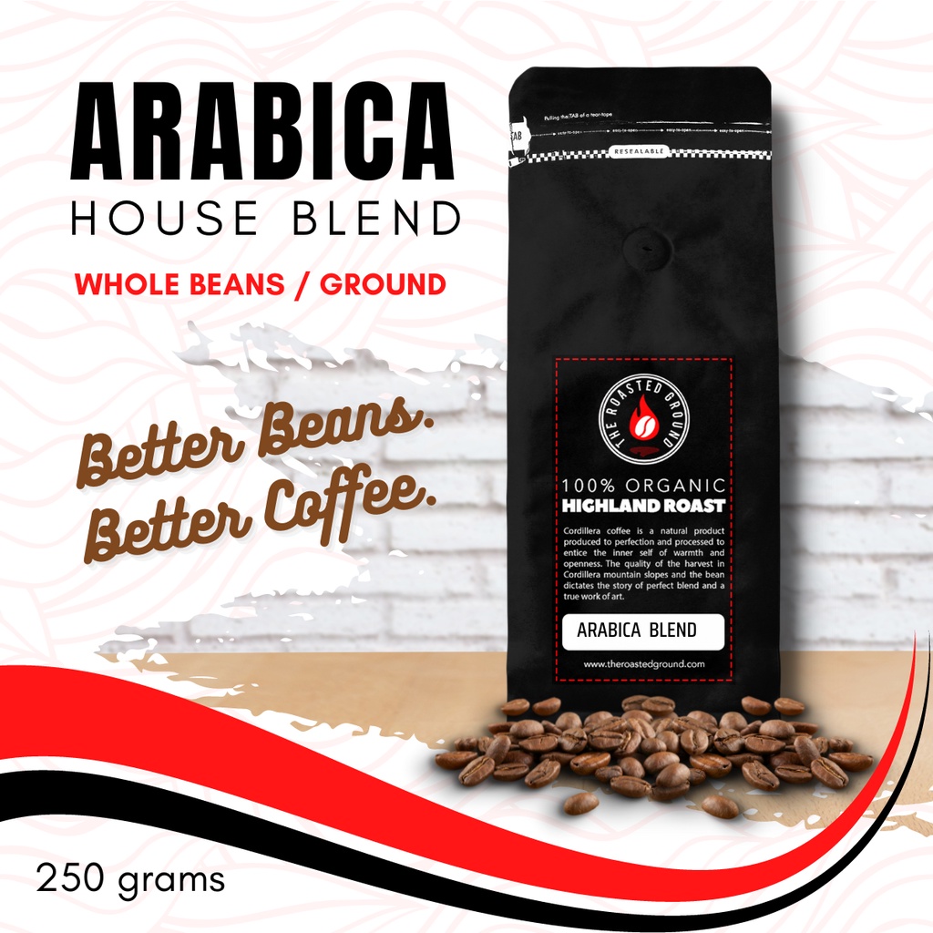 Arabica Blend (Medium or Dark Roast) - 250g - Premium Coffee (Whole ...