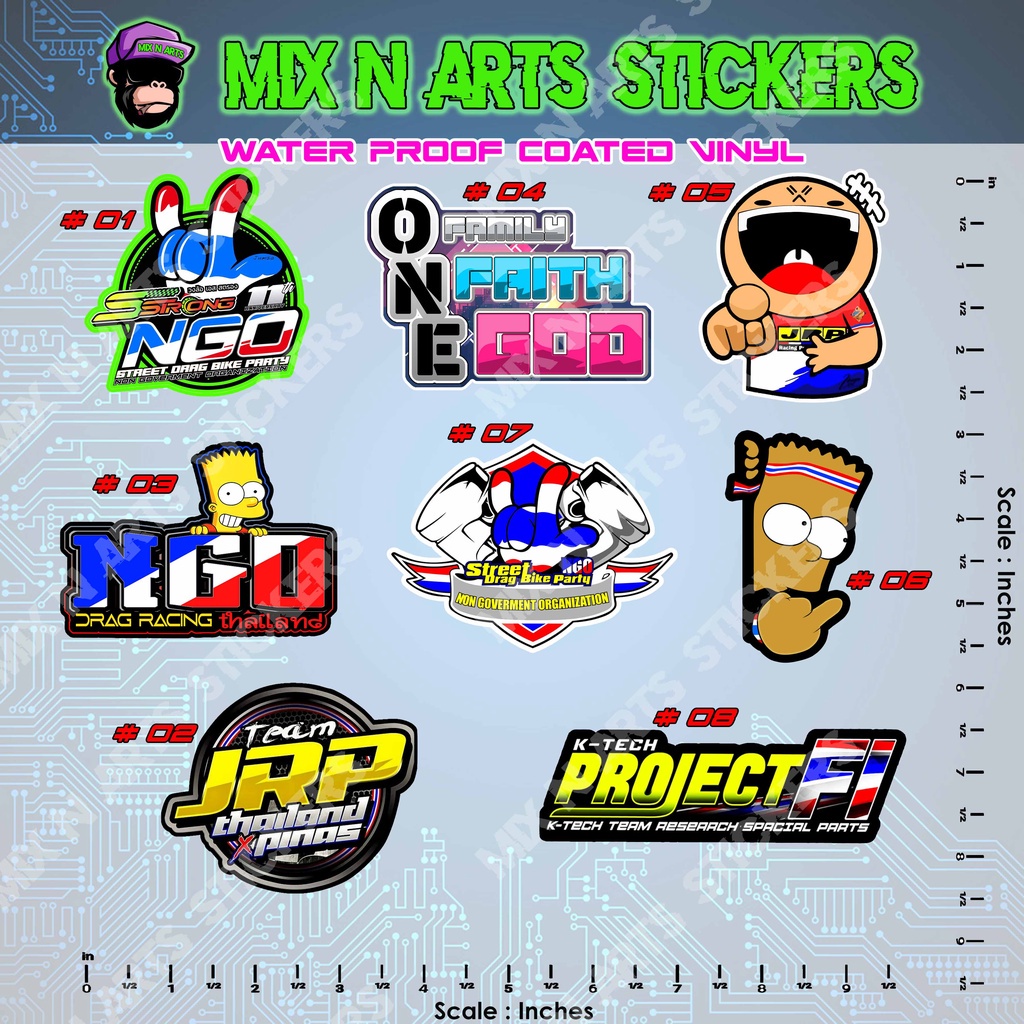 NGO Thailand Pinas Waterproof Vinyl Sticker for Motorcycle Tumbler Ect ...