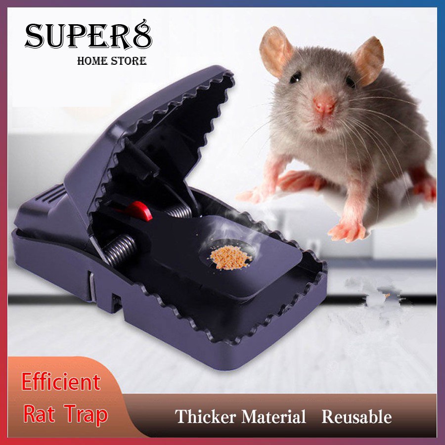 6Pack Large Rat Traps Big Reusable Snap Traps Mouse Killer Easy to