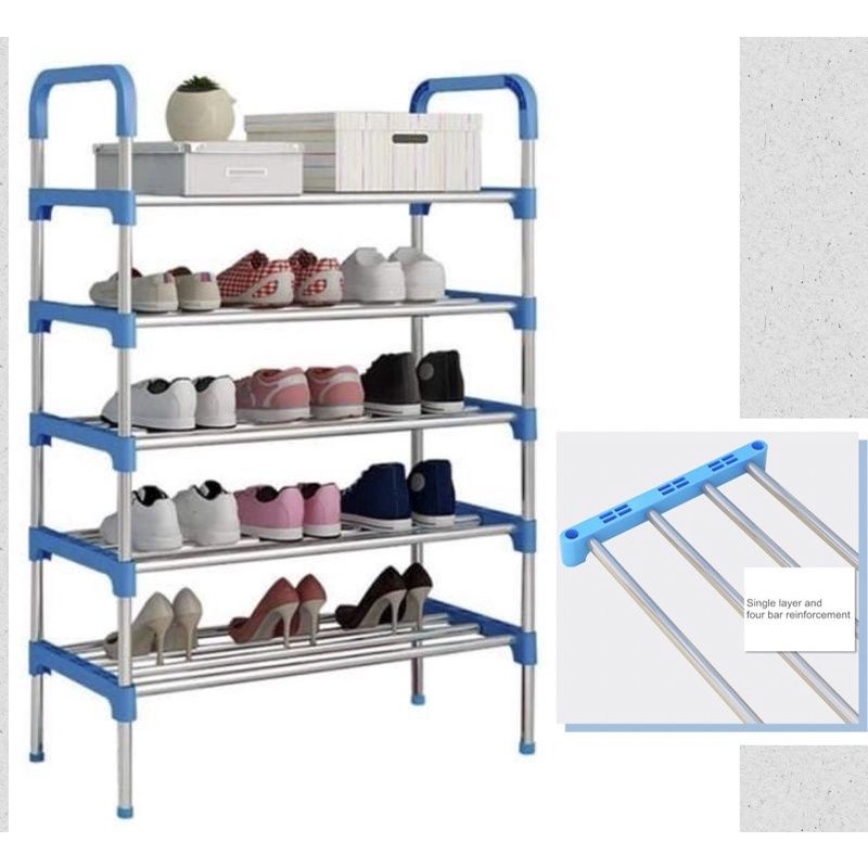 Shoe Rack Sandal 5 Stacking Portable Layered Iron Plastic Umbrella ...