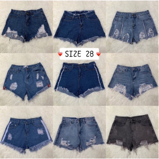 High Waist Denim Shorts Size 28 Maong shorts Shopee Philippines