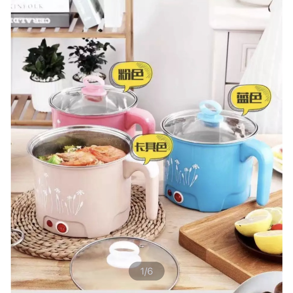 luckyy-Mini Multifunction Electric Hot Pot Cooker Stainless Steel ...