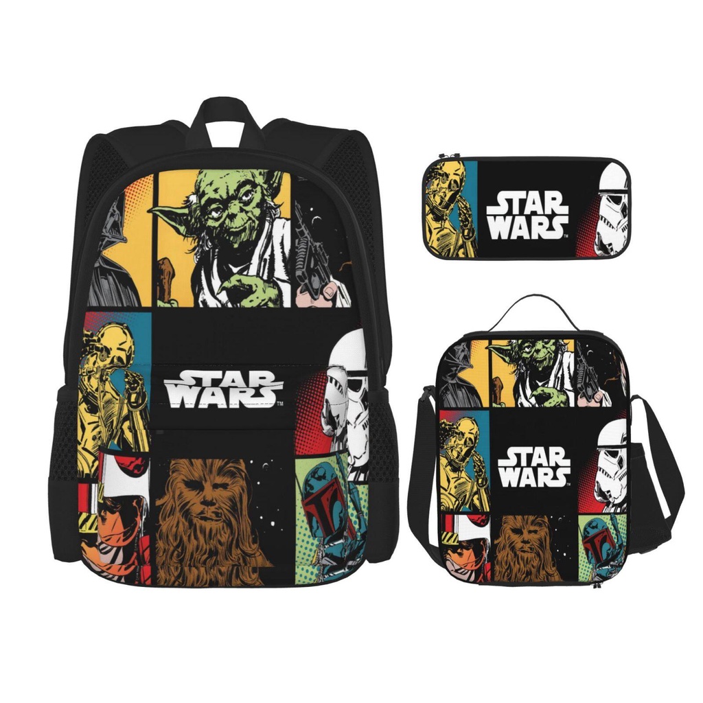 Star War Backpack For Boys And Girls, Kids Backpack Set School Bag