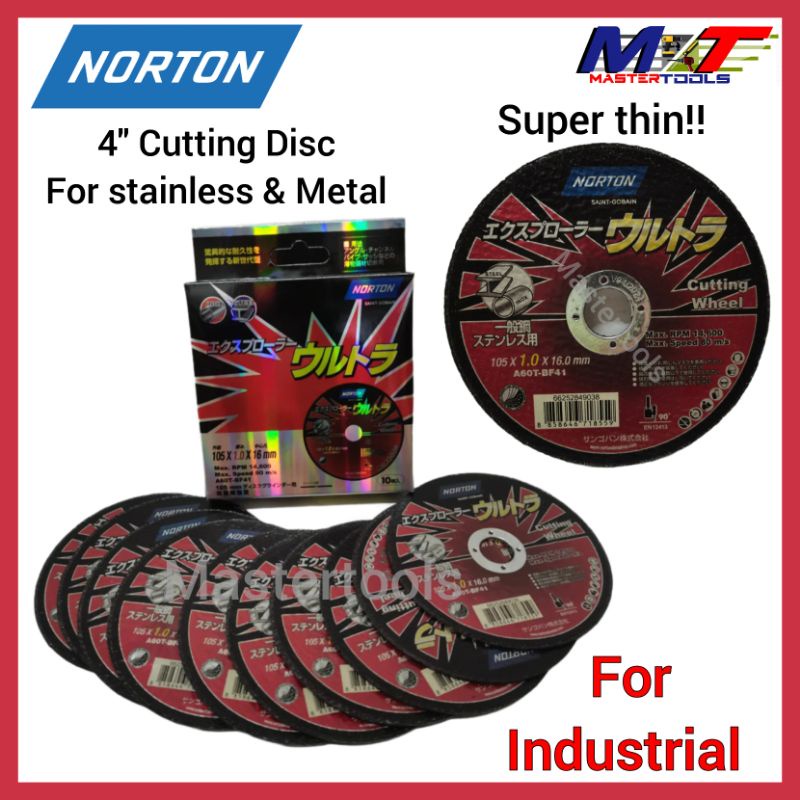 Norton Cutting Disc for angle grinder 4 inches Shopee Philippines