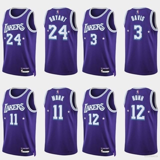 Los Angeles Lakers 11 Monk jersey classic edition basketball uniform swingman kit limited edition white shirt