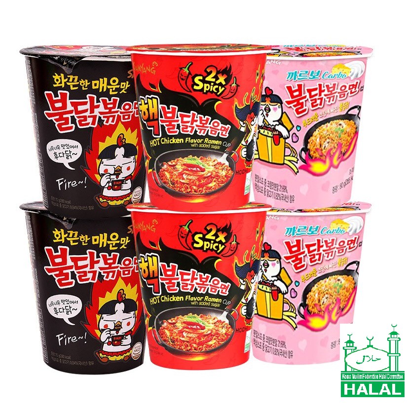 Samyang Halal Hot Chicken Ramen Bowl Cup 70g 105g Spicy 2x Spi