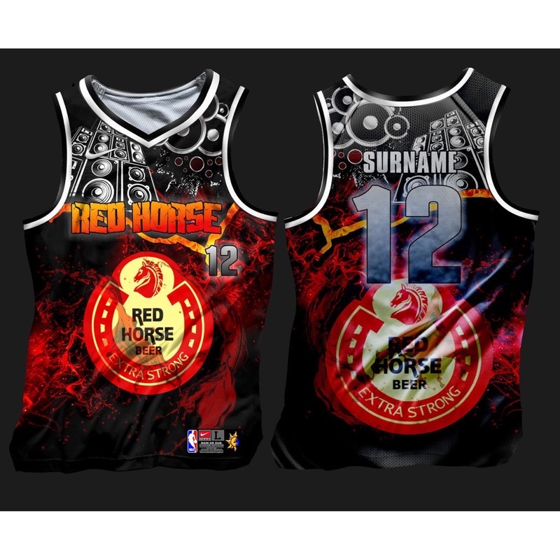Red Horse Jersey Free Customize Name Number Full Sublimation RED HORSE ...