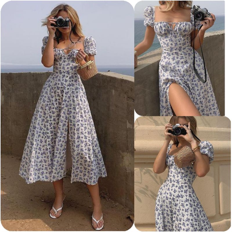 Floral maxi dress outlet shopee