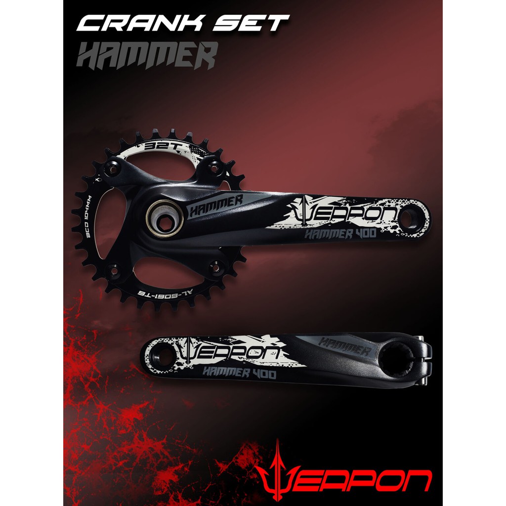 WEAPON HAMMER 400 CRANKSET WITH BB HOLLOWTECH Shopee Philippines