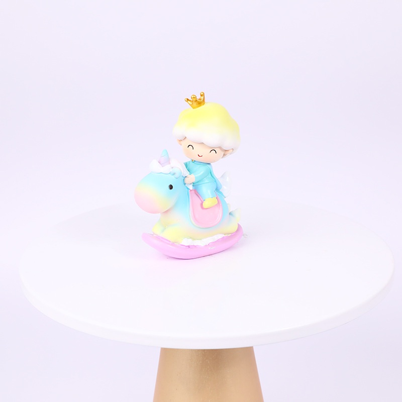 Rocking Unicorn birthday Cake Toppings Couple Prince Princess Birthday ...
