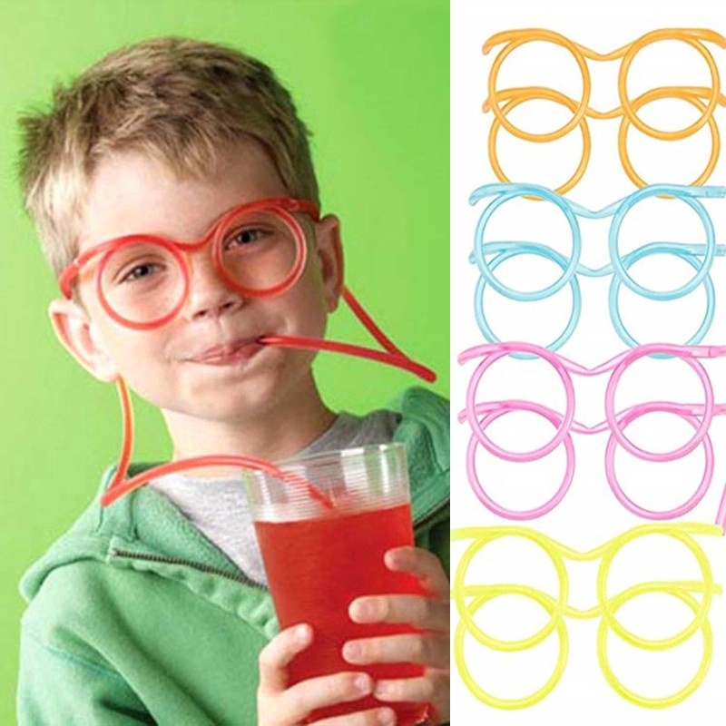 【COD】Colorful Drinking Straw Crazy Funny Plastic Art Straws Multi ...