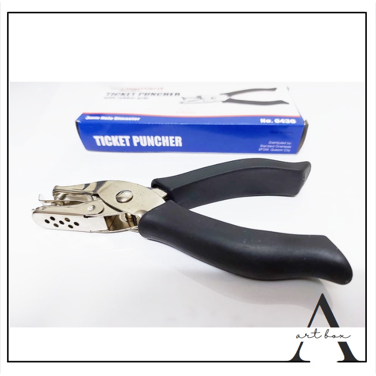 Ticket Puncher with Rubber Grip 3mm hole