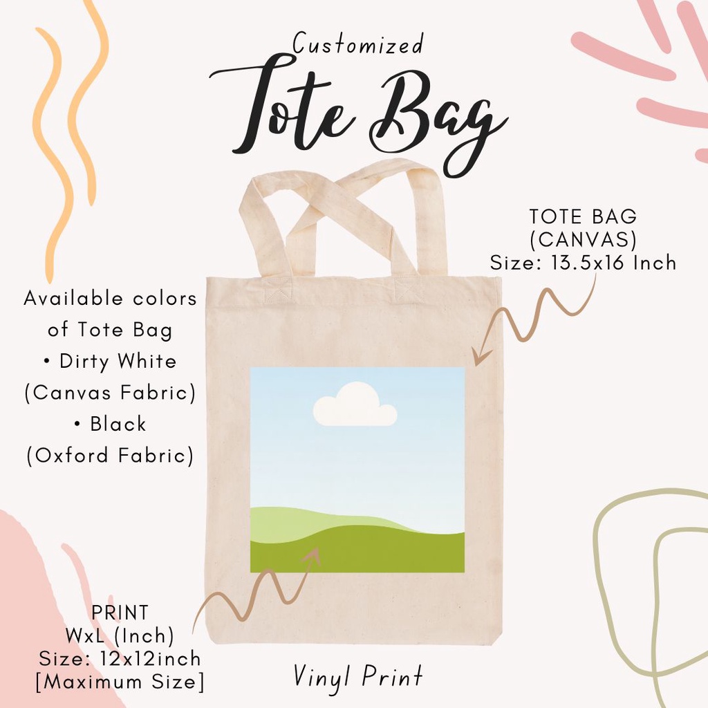 Customized Tote bag HTV print Shopee Philippines