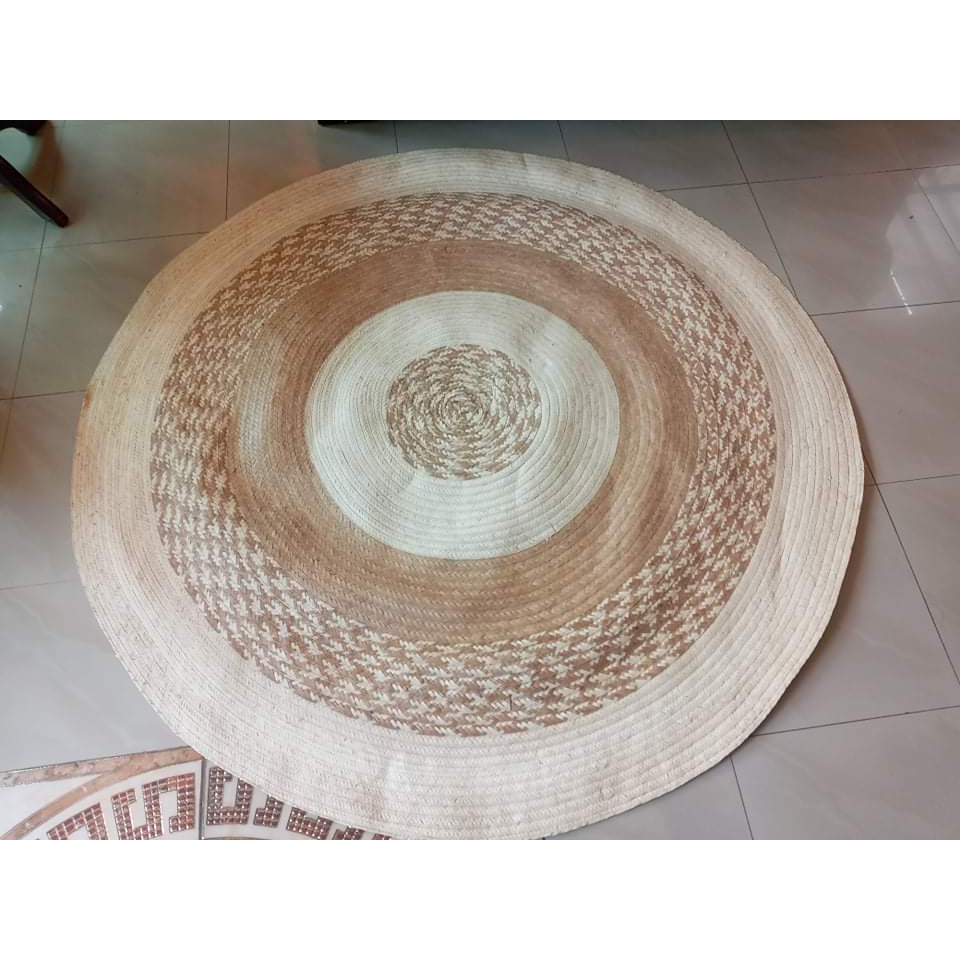 Round Buri Carpet / Buri Mat with white sabatan / Tritone - 48 / 60 ...