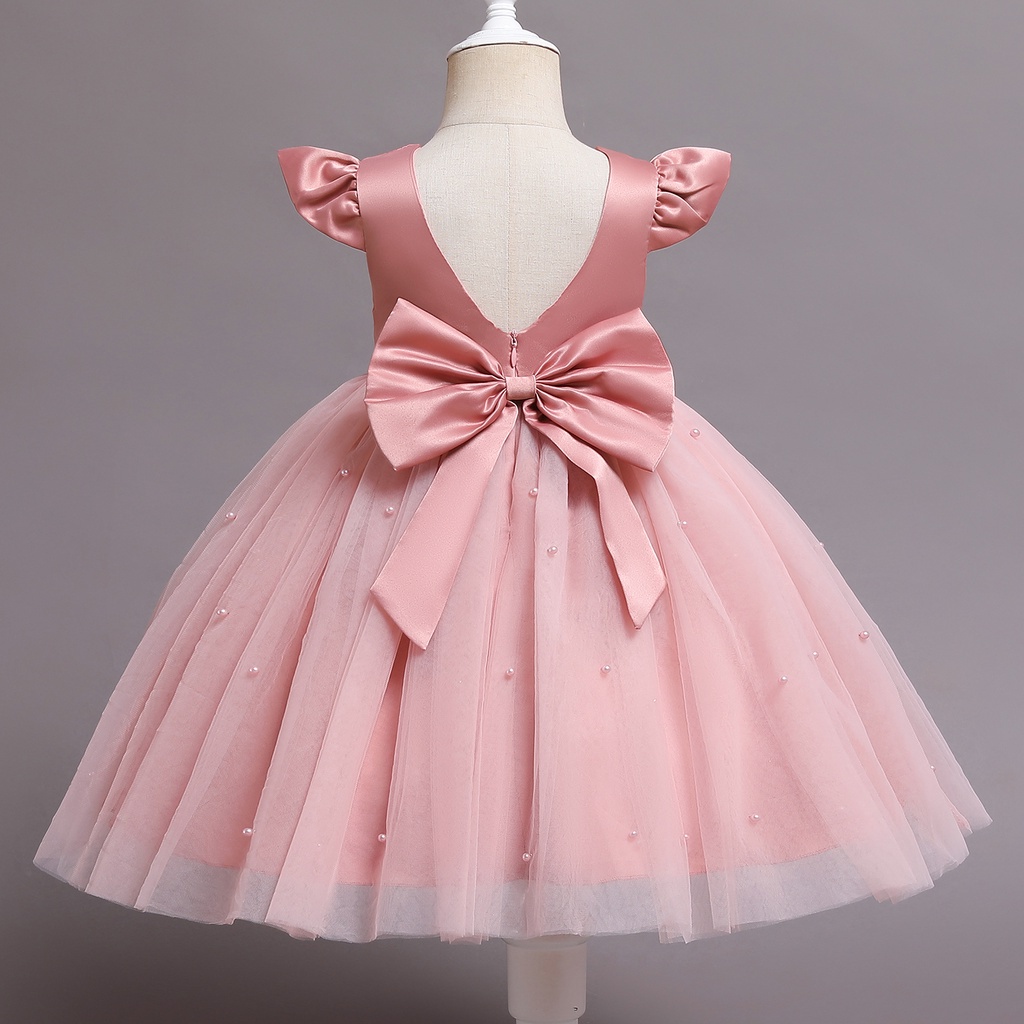 Baby Girl Elegant Princess Dresses Kids Events Prom Gown 1st Birthday ...