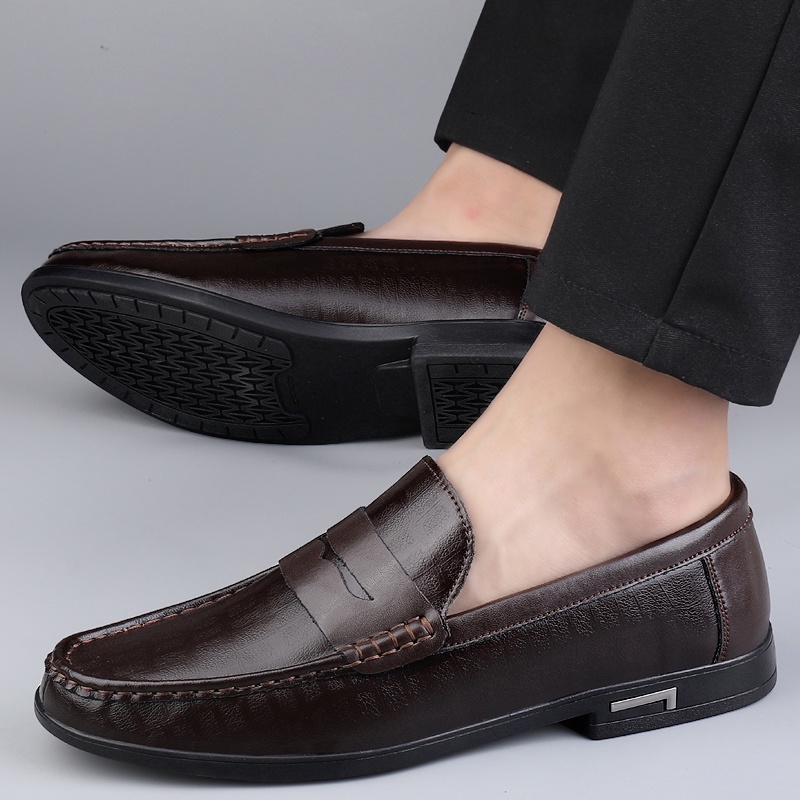 [100% High Quality Cow Leather]Men's Leather Shoes Comfortable Leather ...