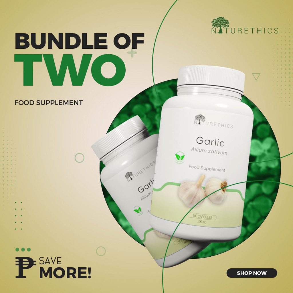Naturethics Garlic Capsules BUNDLE OF 2 Reduce Cholesterol and Blood ...